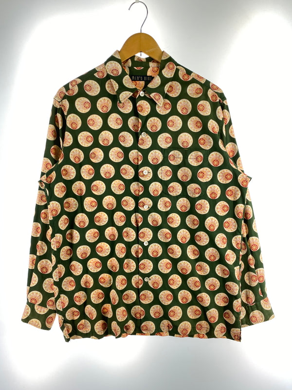 【中古品】【メンズ】 MEN'S BIGI メンズビギ 90S 総柄オープンカラーシャツ 1990年代 メンズ トップス 長袖シャツ 146-260617-KS-21-min サイズ：3 カラー：マルチカラー 万代Net店