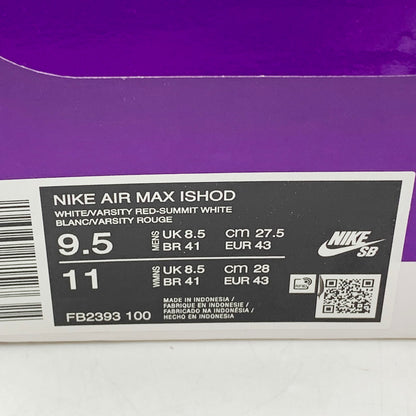 【中古美品】【メンズ】 NIKE SB ナイキエスビー AIR MAX ISHOD FB2393-100 エアマックス イショッド スニーカー シューズ 靴 160-240625-ay-12-izu サイズ：27.5cm カラー：WHITE/VARSITY RED-SUMMIT WHITE 万代Net店