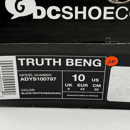 【中古美品】【メンズ】  DC SHOE CO USA TRUTH BENG XKWR ADYS100797 ディーシーシューズ スニーカー シューズ 靴 162-240626-ay-02-izu サイズ：28cm カラー：BLACK/WHITE/RED 万代Net店