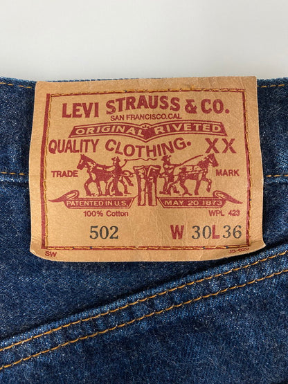 【中古品】【メンズ】 Levi's リーバイス 502-XX DENIM PANTS 刻印J22 日本製 復刻 502 140周年記念モデル デニムパンツ ボトムス 157-240618-ab-47-min サイズ：W30 , L36 カラー：インディゴブルー 万代Net店