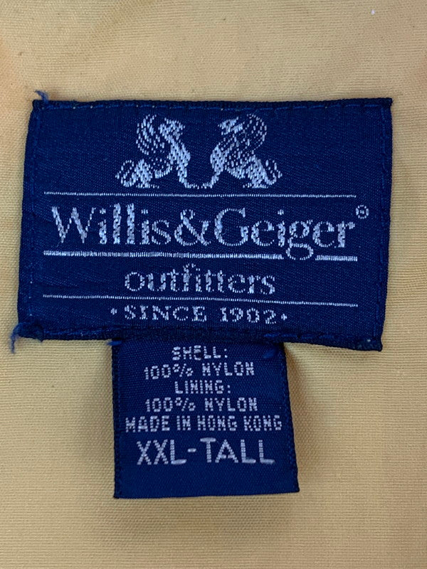 【現状渡し品】【メンズ】 WILLIS&GEIGER ウィリス アンド ガイガー NYLON JACKET ナイロンジャケット ライトアウター 146-260623-yn-38-min サイズ：XXL-TALL カラー：イエロー 万代Net店