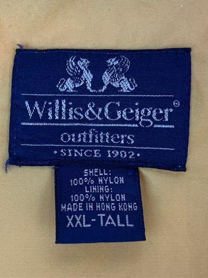 【現状渡し品】【メンズ】 WILLIS&GEIGER ウィリス アンド ガイガー NYLON JACKET ナイロンジャケット ライトアウター 146-260623-yn-38-min サイズ：XXL-TALL カラー：イエロー 万代Net店