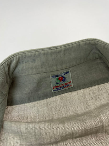 【現状渡し品】【メンズ】  FRUIT OF THE LOOM フルーツオブ ザルーム 50-60S SERVICE SHIRT 長袖シャツ トップス 146-240622-me-23-min サイズ：16 1/2 カラー：グレー 万代Net店