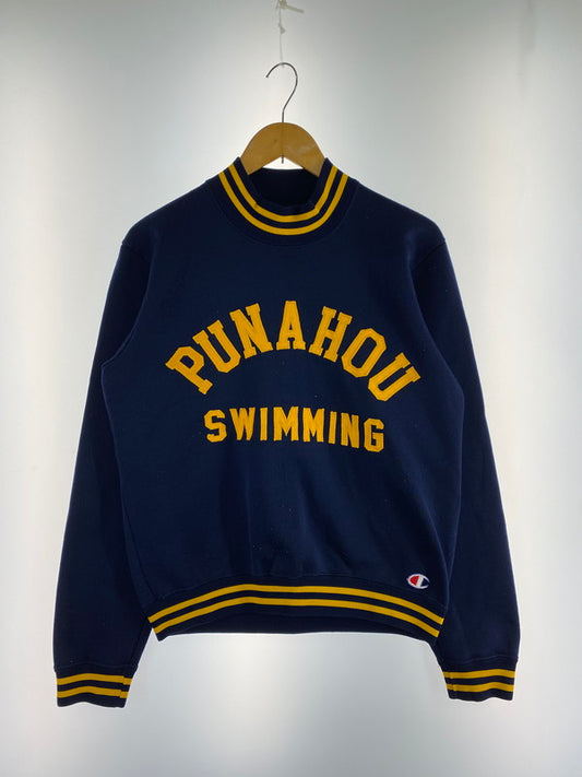 【中古品】【メンズ】 Champion チャンピオン 70-80S ”PUNAHOU SWIMMING"SWEATSHIRT スウェット クルーネック ロゴ 146-240702-as-29-min サイズ：M カラー：ネイビー 万代Net店