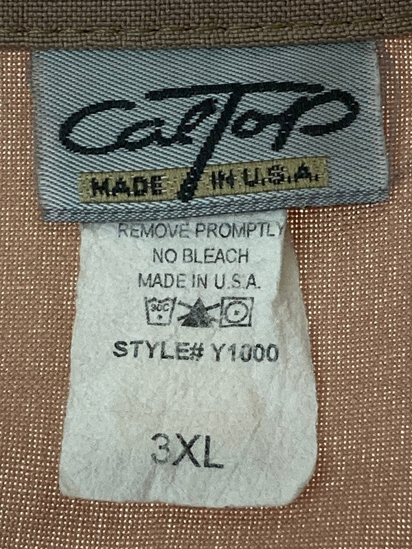 【中古品】【メンズ】  CALTOP キャルトップ STANDARD L S SHIRT シャツ トップス 142-240801-ks-03-min サイズ：XL カラー：ベージュ 万代Net店