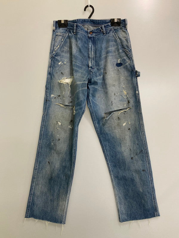 【中古美品】【メンズ】  SAINT Mxxxxxx セントマイケル SM-YS8-0000-051 DENIM PANTS PAINTER デニムペインターパンツ 152-240618-ab-41-min サイズ：L カラー：ライトインディゴブルー 万代Net店