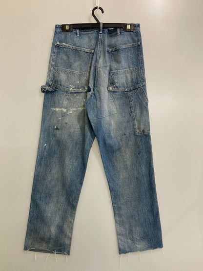 【中古美品】【メンズ】  SAINT Mxxxxxx セントマイケル SM-YS8-0000-051 DENIM PANTS PAINTER デニムペインターパンツ 152-240618-ab-41-min サイズ：L カラー：ライトインディゴブルー 万代Net店