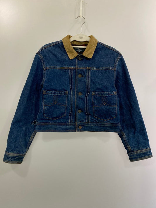 【中古品】【レディース】 RALPH LAUREN ラルフローレン ROUGH WEAR 襟コーデュロイデニムジャケット 169-241122-ks-17-min サイズ：M カラー：インディゴ 万代Net店