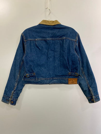 【中古品】【レディース】 RALPH LAUREN ラルフローレン ROUGH WEAR 襟コーデュロイデニムジャケット 169-241122-ks-17-min サイズ：M カラー：インディゴ 万代Net店