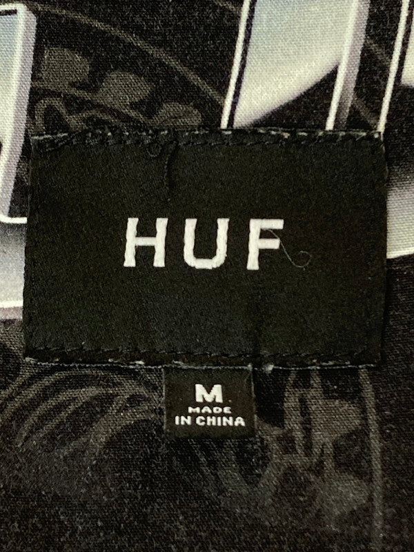 【中古品】【メンズ】 HUF ハフ DROP TOP RESORT SHIRT 半袖 シャツ トップス 142-240801-ks-06-min サイズ：M カラー：ブラック系 万代Net店