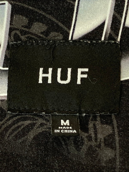 【中古品】【メンズ】 HUF ハフ DROP TOP RESORT SHIRT 半袖 シャツ トップス 142-240801-ks-06-min サイズ：M カラー：ブラック系 万代Net店