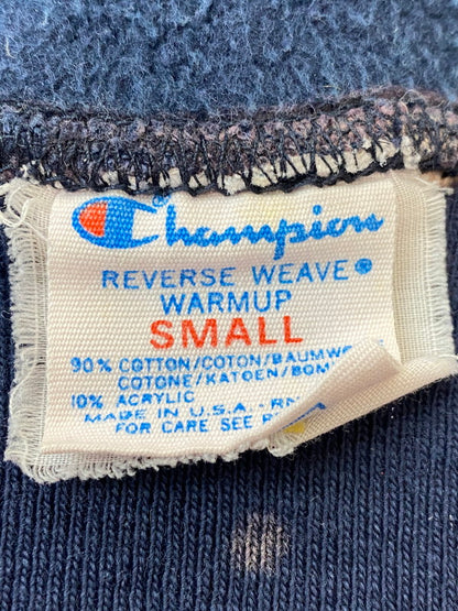 【現状渡し品】【レディース】 LADY CHAMPION レディチャンピオン USA製 80S TIE-DYE COLLEGE LOGO ZIP HOODIE ロゴジップ フーディー パーカー 170-240622-me-26-min サイズ：S カラー：ネイビー系 万代Net店