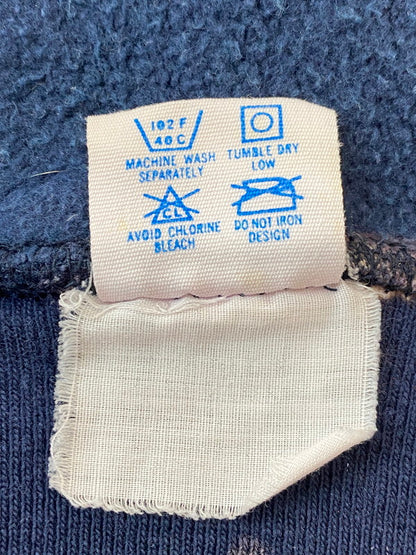 【現状渡し品】【レディース】 LADY CHAMPION レディチャンピオン USA製 80S TIE-DYE COLLEGE LOGO ZIP HOODIE ロゴジップ フーディー パーカー 170-240622-me-26-min サイズ：S カラー：ネイビー系 万代Net店