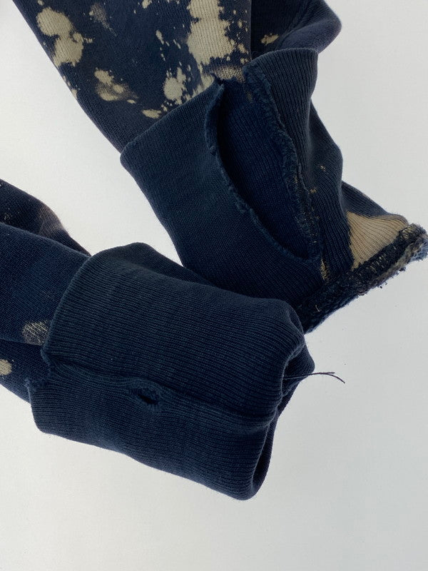 【現状渡し品】【レディース】 LADY CHAMPION レディチャンピオン USA製 80S TIE-DYE COLLEGE LOGO ZIP HOODIE ロゴジップ フーディー パーカー 170-240622-me-26-min サイズ：S カラー：ネイビー系 万代Net店