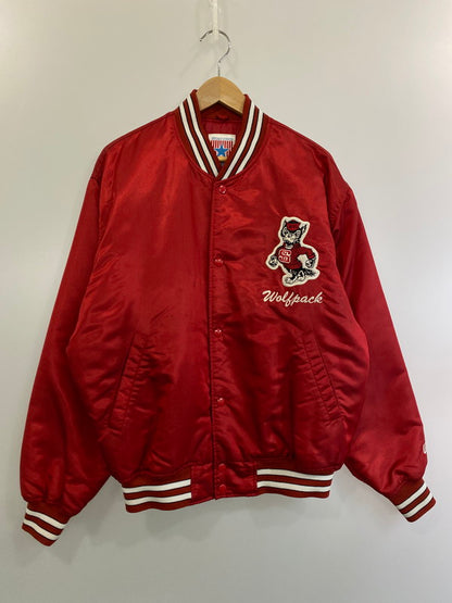 【中古品】【メンズ】  U.S.COLLEGE COLLECTION ユーエスカレッジ STADIUM JACKET スタジアム ジャケット スタジャン アウター 146-250107-me-13-min サイズ：L カラー：レッド 赤 万代Net店