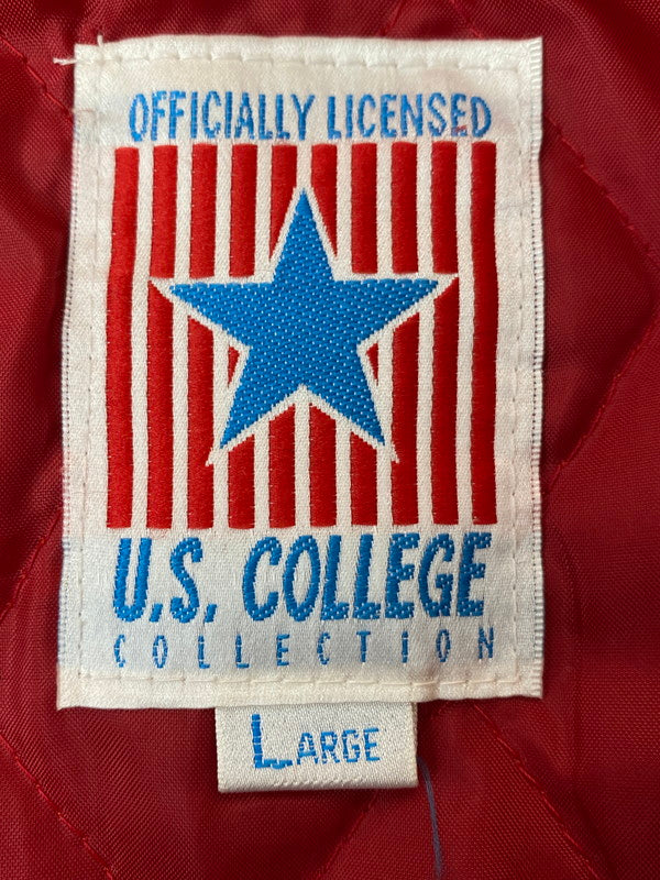 【中古品】【メンズ】  U.S.COLLEGE COLLECTION ユーエスカレッジ STADIUM JACKET スタジアム ジャケット スタジャン アウター 146-250107-me-13-min サイズ：L カラー：レッド 赤 万代Net店