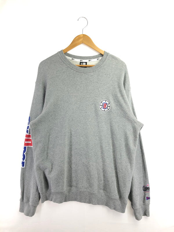 【中古品】【メンズ】 XLARGE エクストララージ × NEW ERA ニューエラ ×NBA CLIPPERS STANDARD エヌビーエー クリッパーズ LOGO CREWNECK SWEAT ロゴ クルーネック スウェット トレーナー 142-260516-na-19-tagh サイズ：XL カラー：グレー 万代Net店