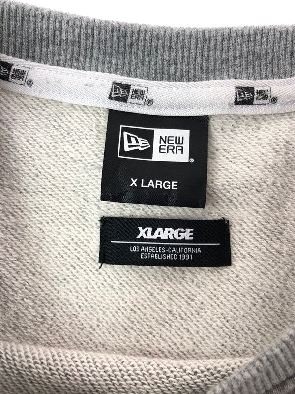 【中古品】【メンズ】 XLARGE エクストララージ × NEW ERA ニューエラ ×NBA CLIPPERS STANDARD エヌビーエー クリッパーズ LOGO CREWNECK SWEAT ロゴ クルーネック スウェット トレーナー 142-260516-na-19-tagh サイズ：XL カラー：グレー 万代Net店