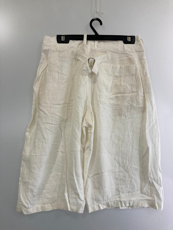 【中古品】【メンズ】 Yohji Yamamoto ヨウジヤマモト LINEN WIDE SHORTS HD-P61-327 リネンワイドパンツ ボトムス パンツ 151-240625-jt-14-min サイズ：2 カラー：オフホワイト系 万代Net店