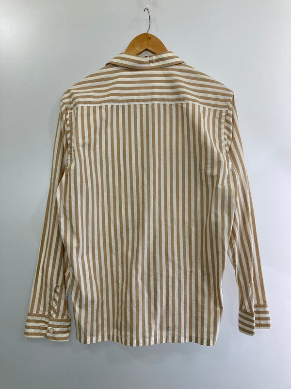 【中古品】【メンズ】  STANDARD CALLIFORNIA スタンダード カリフォルニア STRIPE OPEN COLLAR SHIRT シャツ トップス 140-240713-ks-03-min サイズ：M カラー：ベージュ系 万代Net店