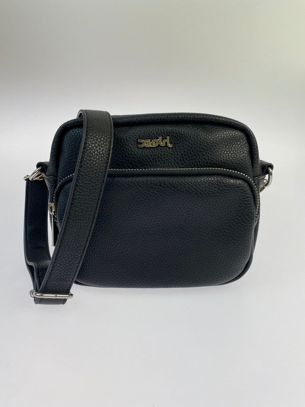 【中古美品】【レディース】 X-GIRL FAUX LEATHER SHOULDER BAG 105215053005 エックスガール フェイクレザー ショルダーバッグ カバン 188-240628-yn-23-min カラー：ブラック 万代Net店