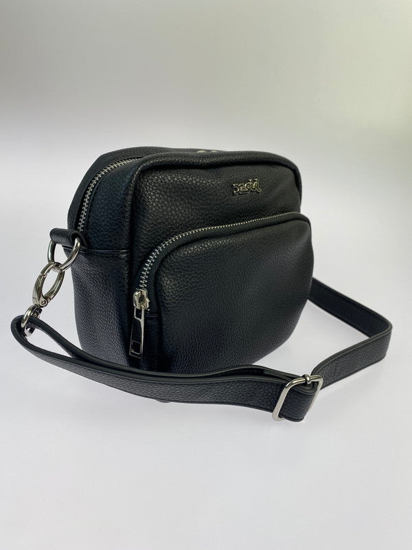 【中古美品】【レディース】 X-GIRL FAUX LEATHER SHOULDER BAG 105215053005 エックスガール フェイクレザー ショルダーバッグ カバン 188-240628-yn-23-min カラー：ブラック 万代Net店