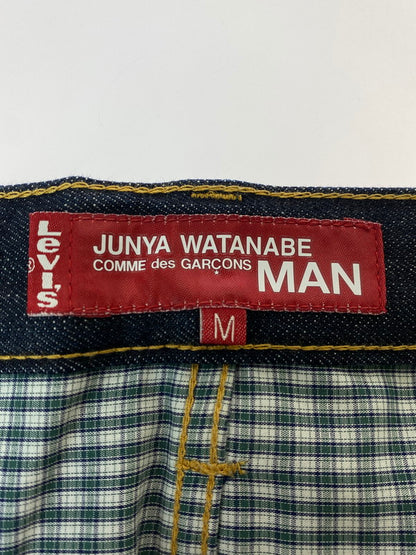 【中古品】【メンズ】 JUNYA WATANABE COMME des GARCONS MAN ジュンヤワタナベコムデギャルソンマン WF-P210 綿デニム/ウールツイード LEVI'S Wネーム デニムパンツ ボトムス 151-240630-as-10-min サイズ：M カラー：インディゴ 万代Net店