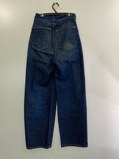 【中古品】【レディース】 MM6 エムエムシックス S32LA0163 HIGH WAIST WIDE DENIM PANT デニムパンツ ボトムス 168-240630-as-54-min サイズ：36 カラー：インディゴ 万代Net店