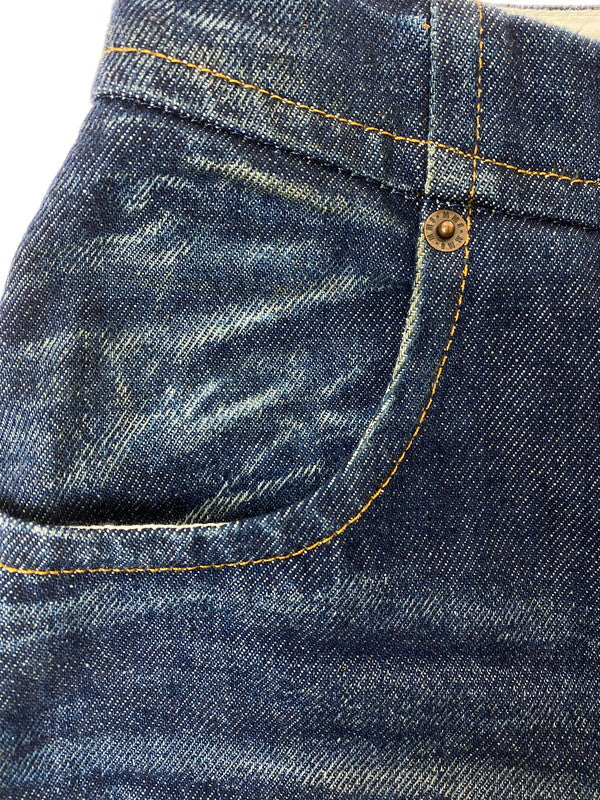 【中古品】【レディース】 MM6 エムエムシックス S32LA0163 HIGH WAIST WIDE DENIM PANT デニムパンツ ボトムス 168-240630-as-54-min サイズ：36 カラー：インディゴ 万代Net店