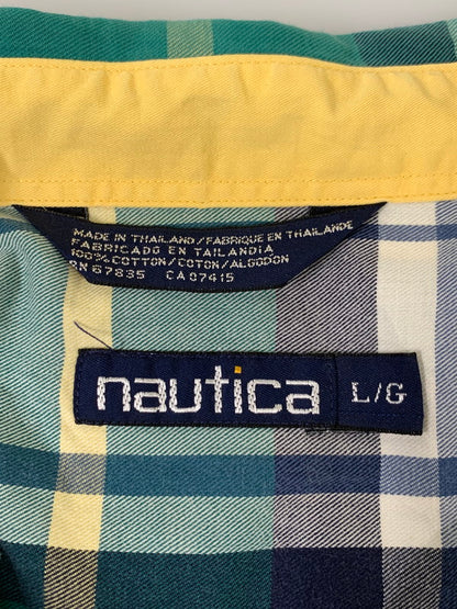 【中古品】【メンズ】 NAUTICA ノーティカ SS CHECK SHIRT ショートスリーブチェックシャツ トップス 146-260409-SH-27-min サイズ：L カラー：マルチカラー 万代Net店