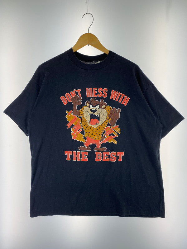 【中古品】【メンズ】  WARNER BROS 1989 DON'T MESS WITH THE BEST TEE ワーナーブラザーズ Tシャツ トップス 146-240701-jt-05-min サイズ：XL カラー：ブラック  万代Net店