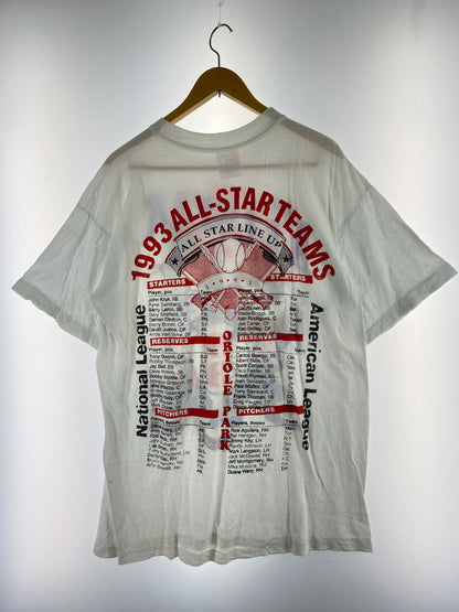 【中古品】【メンズ】  USED 1993 ALL-STAR GAME BOOTLEG TEE ユーズド オールスター ゲームブートレグ Tシャツ トップス 146-240701-jt-03-min サイズ：XL カラー：ホワイト 万代Net店