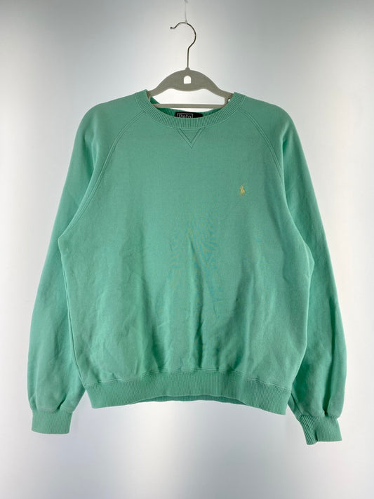 【中古品】【レディース】 Polo by Ralph Lauren ポロバイラルフローレン 緑タグ 80S RAGLAN SOLID SWEAT スウェット トップス 170-240814-ks-10-min サイズ：170 カラー：グリーン系 万代Net店