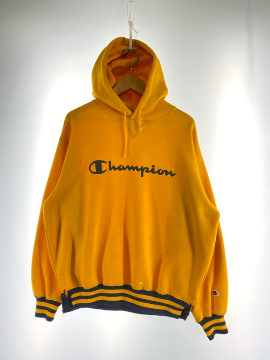 【ジャンク品】【メンズ】 Champion チャンピオン 80S後半-90前半 後期青タグ POV HOODIE ピーオーブイ フーディー メンズ パーカー トップス 146-260410-KS-11-min サイズ：L カラー：イエロー 万代Net店