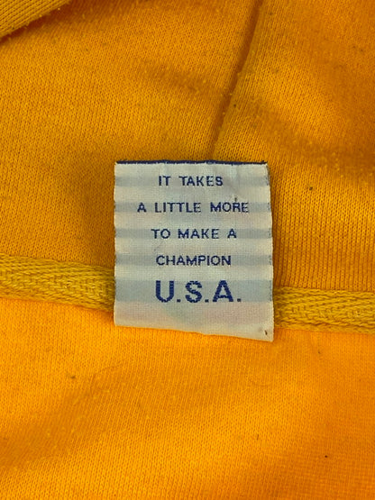 【ジャンク品】【メンズ】 Champion チャンピオン 80S後半-90前半 後期青タグ POV HOODIE ピーオーブイ フーディー メンズ パーカー トップス 146-260410-KS-11-min サイズ：L カラー：イエロー 万代Net店