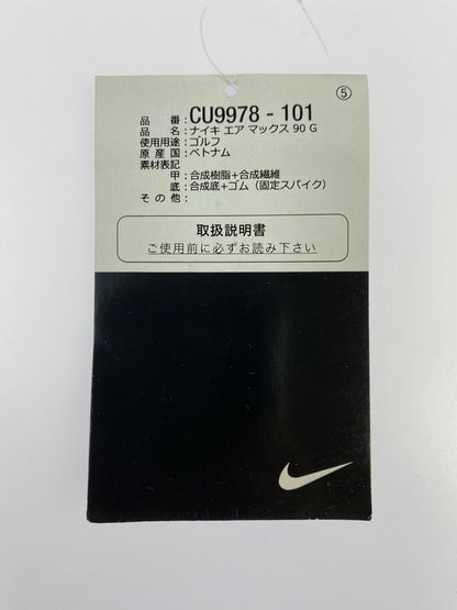 【中古美品】【メンズ】 NIKE ナイキ CU9978-101 AIR MAX 90 GOLF"WHITE BLACK"  スニーカー シューズ 靴 160-240702-as-9-min サイズ：27.5cm カラー：ホワイト 万代Net店