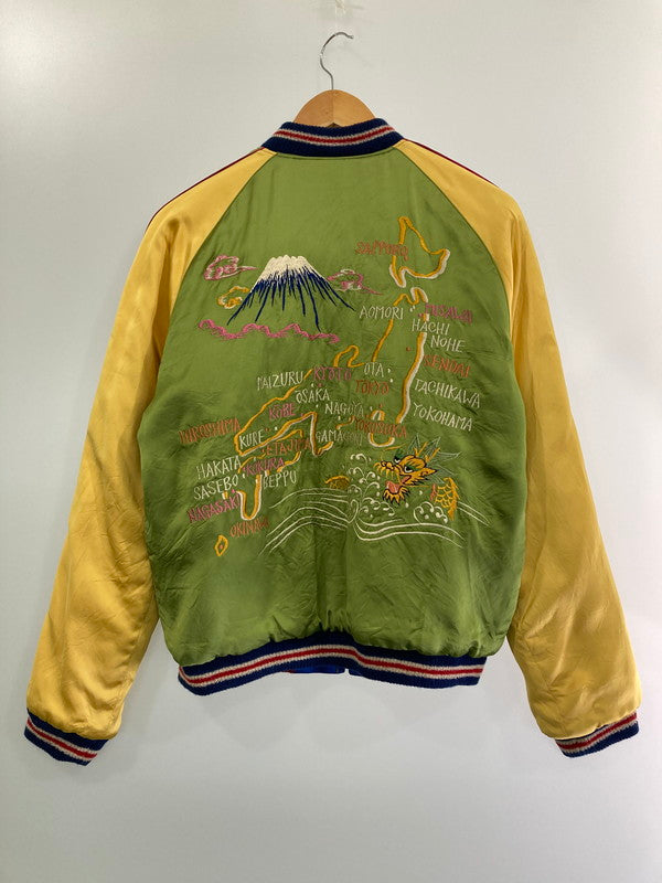 【中古品】【メンズ】  港商-KOSHO＆CO.- 2022 SPECIAL EDITION "JAPAN MAP×TIGER PRINT"SOUVENIR JACKET TT15198 スーベニアジャケット リバーシブル スタジャン アウター 145-240628-me-25-min サイズ：中 カラー：ブルー/グリーン 万代Net店