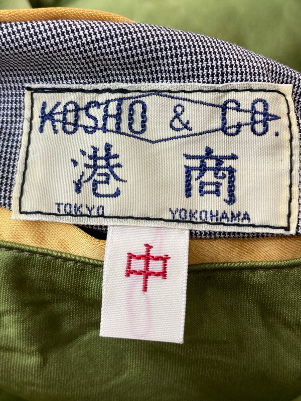 【中古品】【メンズ】  港商-KOSHO＆CO.- 2022 SPECIAL EDITION "JAPAN MAP×TIGER PRINT"SOUVENIR JACKET TT15198 スーベニアジャケット リバーシブル スタジャン アウター 145-240628-me-25-min サイズ：中 カラー：ブルー/グリーン 万代Net店