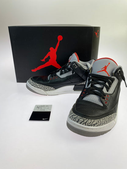 【中古品】【メンズ】 NIKE ナイキ 854262-001 AIR JORDAN 3 RETRO OG"BLACK CEMENT" スニーカー シューズ 靴 160-240702-as-15-min サイズ：29.0cm カラー：ブラック/グレー/レッド 万代Net店