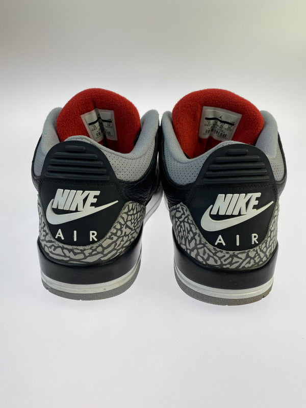 【中古品】【メンズ】 NIKE ナイキ 854262-001 AIR JORDAN 3 RETRO OG"BLACK CEMENT" スニーカー シューズ 靴 160-240702-as-15-min サイズ：29.0cm カラー：ブラック/グレー/レッド 万代Net店