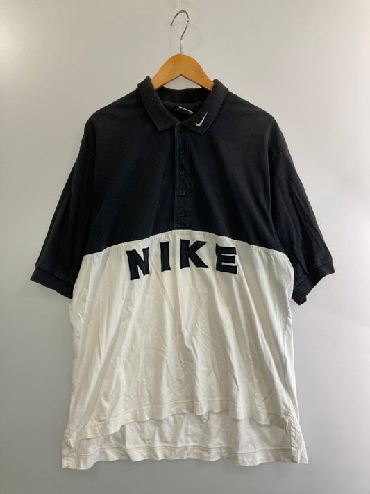 【中古品】【メンズ】 NIKE ナイキ 白タグ 90-00S 2TONE POLO SHIRT ２トーンポロシャツ トップス 146-240701-jt-10-min サイズ：L カラー：ブラック 万代Net店