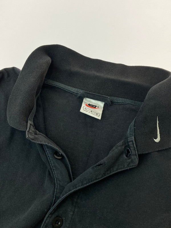 【中古品】【メンズ】 NIKE ナイキ 白タグ 90-00S 2TONE POLO SHIRT ２トーンポロシャツ トップス 146-240701-jt-10-min サイズ：L カラー：ブラック  万代Net店