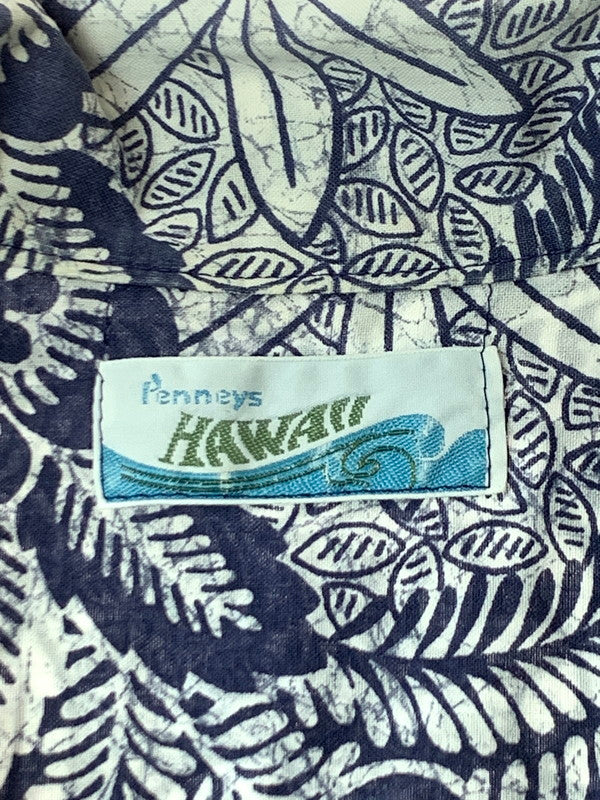 【中古品】【メンズ】  PENNEYS HAWAII ぺニーズハワイ 60-70S HAWAIIAN SHIRT ハワイアンシャツ トップス 146-240831-ks-22-min カラー：ブルー系 万代Net店