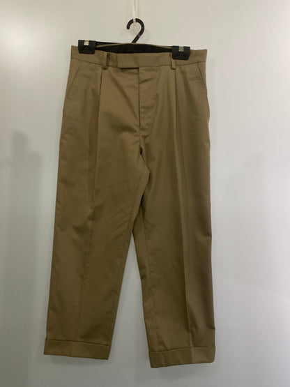 【中古品】【メンズ】 WACKO MARIA ワコマリア PLEATED TROUSERS(TYPE-1) プリーツトラウザー ボトムス パンツ 153-240703-jt-19-min サイズ：L カラー：ブラウン 万代Net店