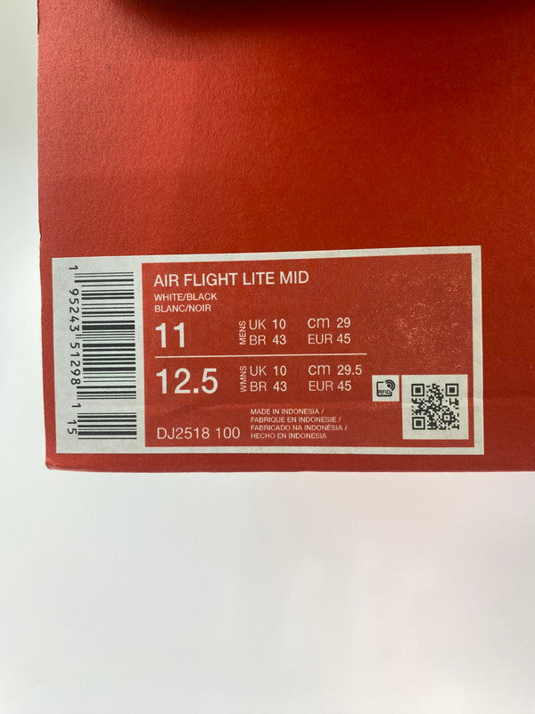 【LIFTる。景品】【中古品】【メンズ】 NIKE ナイキ DJ2518-100 AIR FLIGHT LITE MID 靴 シューズ スニーカー SNEAKERS 160-240709-ks-04-min サイズ：29.0cm カラー：WHITE/BLACK 万代Net店