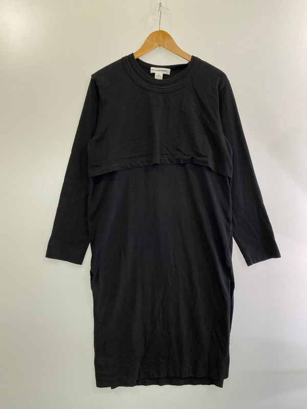 【中古品】【メンズ】 COMME des GARCONS コムデギャルソン SHIRT FG-T005 レイヤード ロングT-シャツ 長袖トップス 140-241107-me-03-min サイズ：L カラー：ブラック 黒 万代Net店