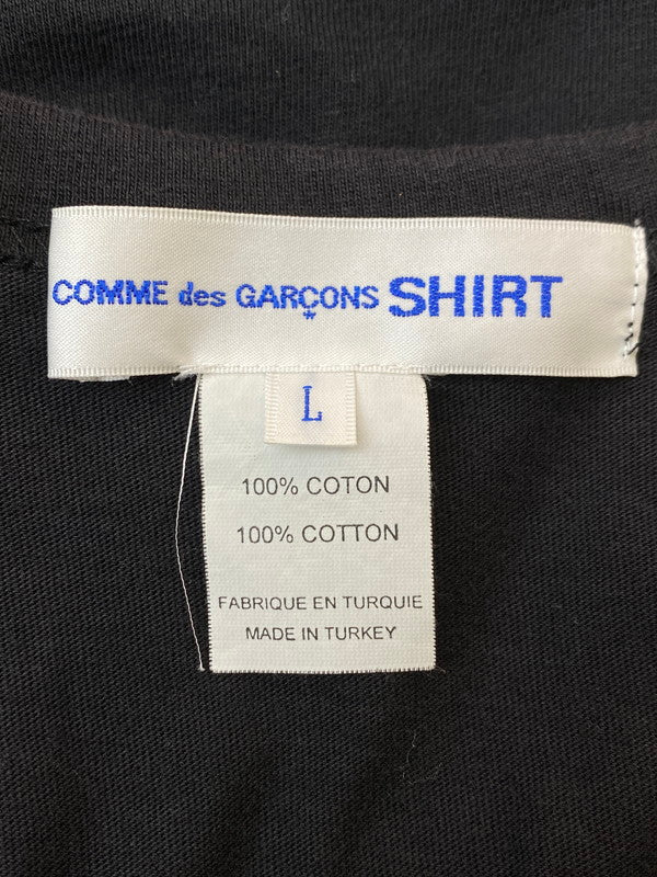 【中古品】【メンズ】 COMME des GARCONS コムデギャルソン SHIRT FG-T005 レイヤード ロングT-シャツ 長袖トップス 140-241107-me-03-min サイズ：L カラー：ブラック 黒 万代Net店