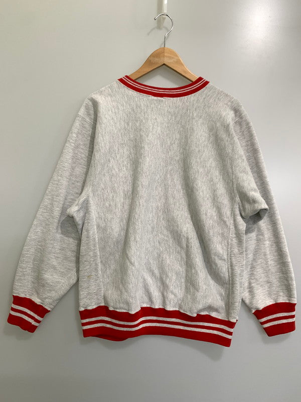 【中古品】【メンズ】 Champion チャンピオン REVERSE WEAVE RIB SWEATSHIRT リバースウィーブ スウェットシャツ 企業ロゴ トレーナー トップス 146-240703-yn-12-min サイズ：L カラー：グレー 万代Net店