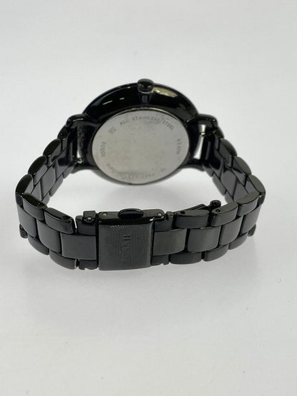 【中古品】【メンズ/レディース】 FOSSIL フォッシル THE MINIMALIST 3H PAIR BLACK STAINLESS-STEEL FS5514SET ペアウォッチ 腕時計 198-240705-yn-03-min カラー：ブラック 万代Net店