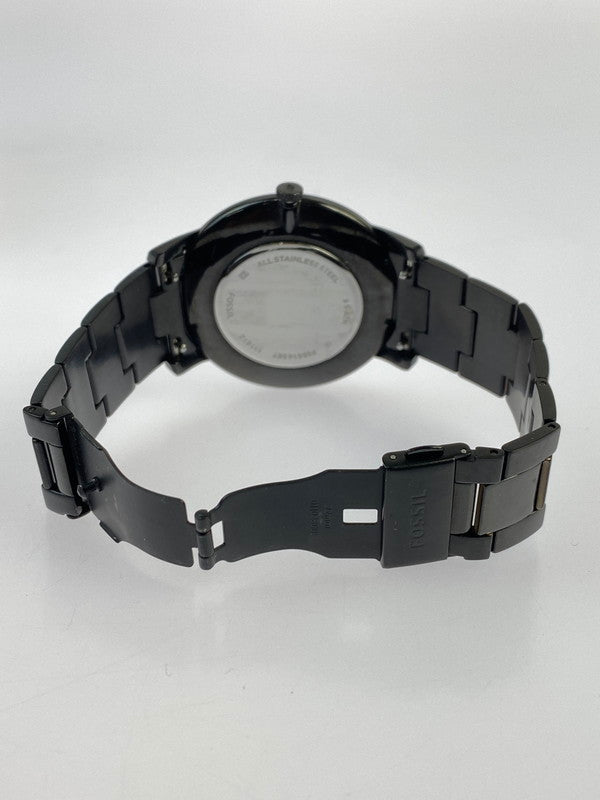 【中古品】【メンズ/レディース】 FOSSIL フォッシル THE MINIMALIST 3H PAIR BLACK STAINLESS-STEEL FS5514SET ペアウォッチ 腕時計 198-240705-yn-03-min カラー：ブラック 万代Net店